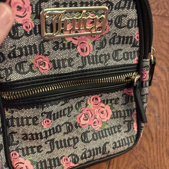 Juicy Couture Luxury Mini Backpack w/rose accents Streetwear 90s 2000s  Y2K - Picture 9 of 10